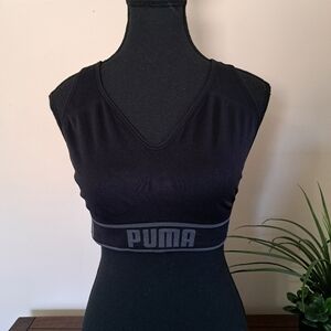 Puma Sports Bra Women's Size Large Black Activewear Bra With Medium Support